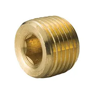 Merit Brass NLBS118HC-02 Countersunk Hex Head Plug 1/8 in Nominal