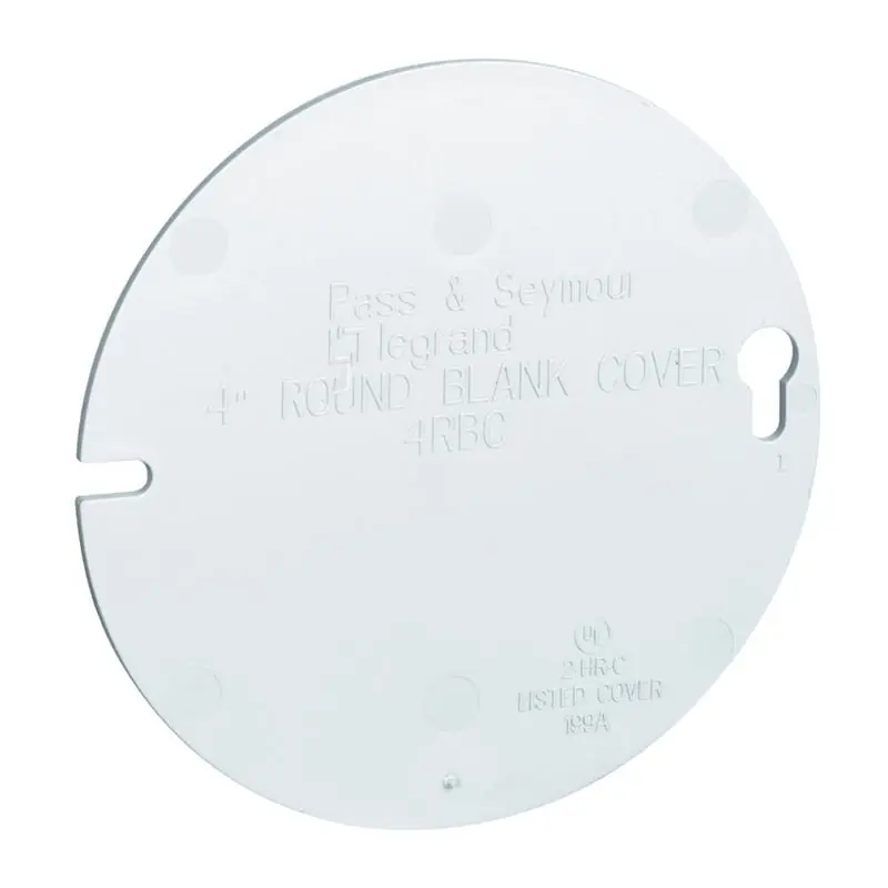 Legrand-Pass & Seymour 4RBC Pass & Seymour 4IN Round Blank Box Cover, Gray Replacement MPN