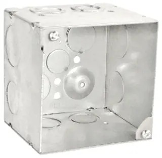 Garvin Industries 52181-S 4 Square Junction Box 3-1/2 Deep 1/2 & 3/4 Knockouts