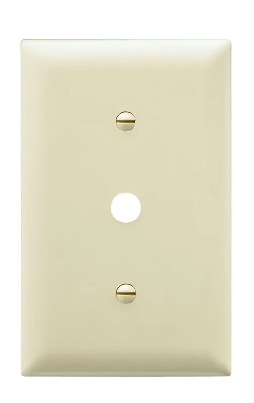 Pass & Seymour TP12W Single Gang Wallplate, Single Telephone/Cable Outlet 13/32 Hole