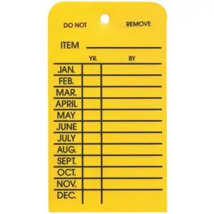 Fire Extinguisher Accessories PTAGBR Plastic Inspection Tag (One Year Only)