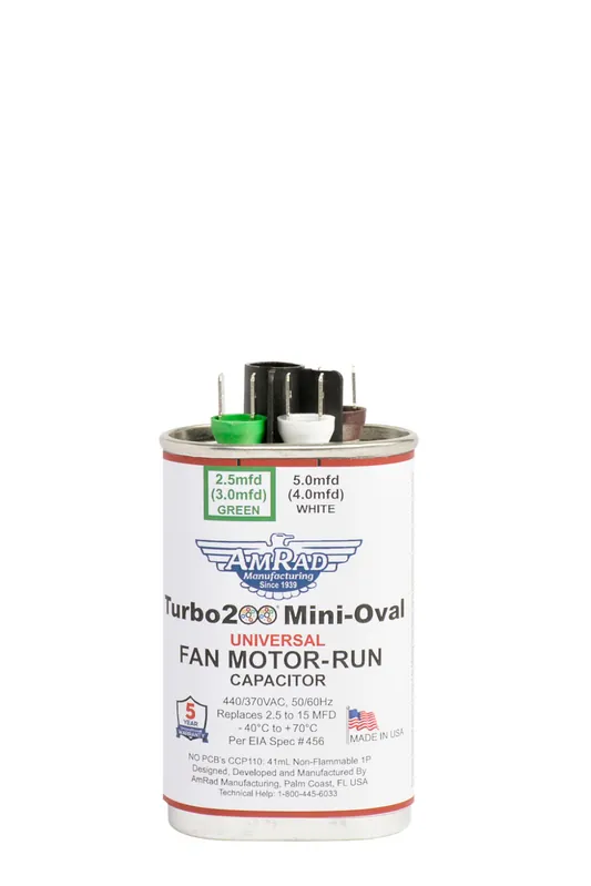 Global The Source TURBOMINIOVAL Global Turbo 200 Mini Capacitor 2.5-12.5 MFD 370/440 VAC