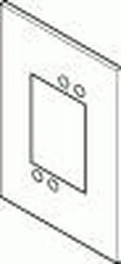 Schneider Electric AT-504 mounting base auxiliary single 5-7/16H x 3-7/8W x 3/8D