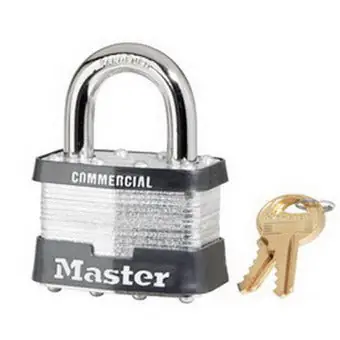 Master Lock 5KAA396 Master Lock 5KA 4-Pin Keyed Alike A396 Key 2 in Steel Tumbler Padlock