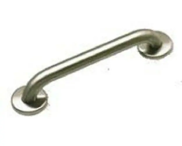 Elcoma 01-2218ST Straight Grab Bar, Smooth Grip, Twist Lock Flange, Stainless Steel, 1 1/4 x 18