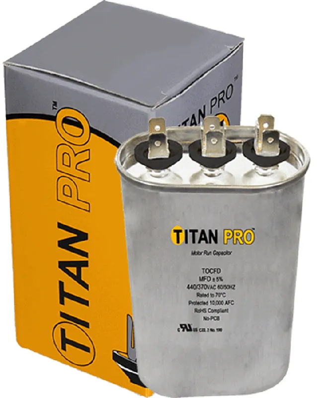 Diversitech TOCFD255 Run Capacitor 25/5 mfd 440/370V Oval Dual Section Titan Pro