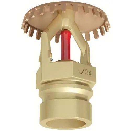 Victaulic S342AJS610 FireLock V3403 Plain Brass Standard Response Upright Sprinkler 3/4 in NPT Replacement MPN