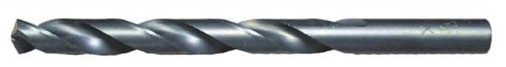 Viking Drill 16750 27/64 x 5-3/8, 3-15/1 L Twist Flute, Black Oxide, Heavy Duty High Speed Steel, 135D Split Point