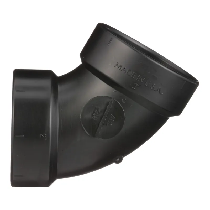 Charlotte Pipe 02868 2 1/6 Bend - 60 Deg - Elbow - Hub x Hub - ABS DWV
