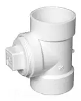 Charlotte Pipe PVC00444X1750 Plastic Cleanout 3-Way Tee With Plug, PVC, 10 inch x 10 inch x 6 inch, Schedule 40