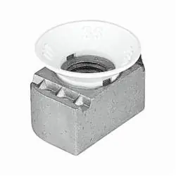 ABB UCN14 Steel City UCN14 1/4 Steel Universal Cone Nut with Galv-Krom Finish