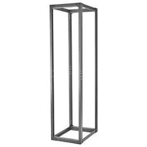 Hubbell Premise Wiring SF841924T 4-Post Equipment Frame Steel 12 RU 12-24 Threaded Holes 84 H x 19 W x 24 in. D Black
