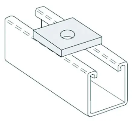 3M 73855 3/8 Electro Galvanized Square Washer 100 PK
