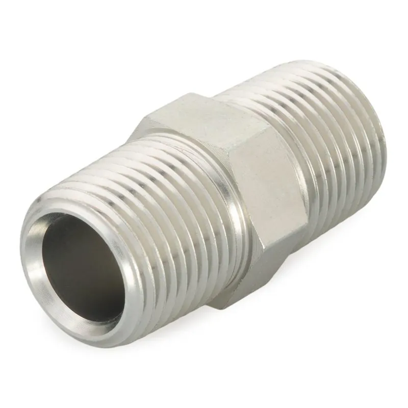 Parker 3/8 FF-SS Pipe Fitting and Port Adapter, Stainless Steel