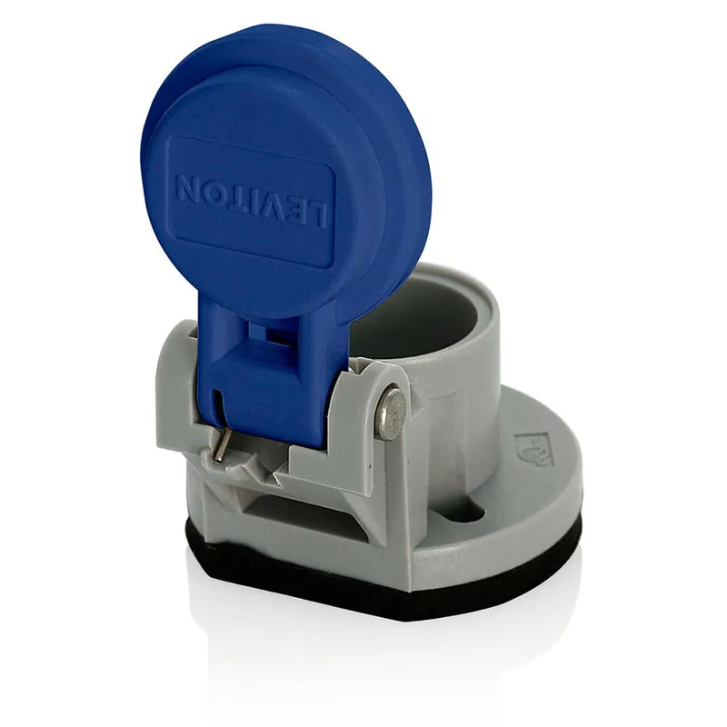 Leviton 15S31-UB 15 Series Snap Back Cover Thermo-Plastic For UL-1691 Male And Female Panel Receptacles COF Blue