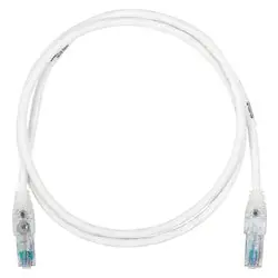 BELDEN C6T1109005 Cat6+ Patch Cord, Bonded-Pair, 4-Pair, 24 AWG Solid, CMP, T568A/B, MOD, White, 5ft