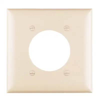 Pass & Seymour TP703GRY 2Gang Wall Plate, 2.1563 Power Outlet Receptacle, Nylon, Standard - Gray