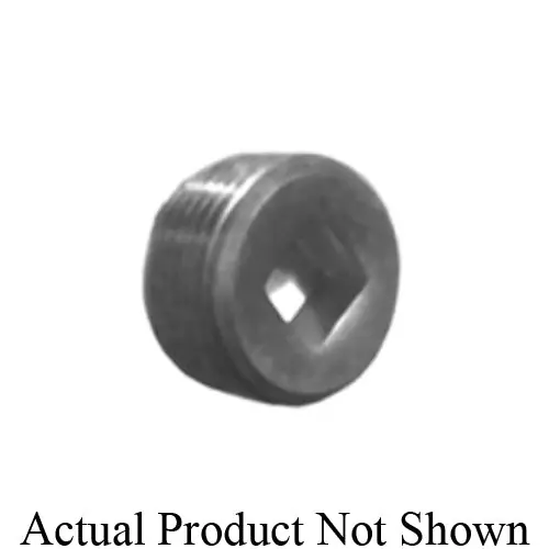 Billco IB.025 Square Socket Pipe Plug, Steel, 1/4 in, NPTF, Black Oxide