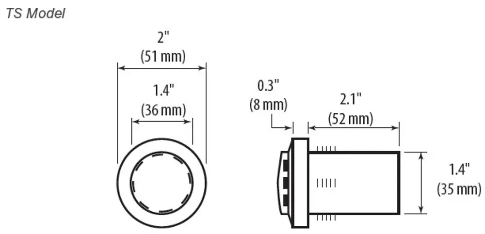Schneider Electric TSH0 Ceiling and Recessed Mount Temperature Sensor 10K Ohm Type 3 Thermistor Continuum