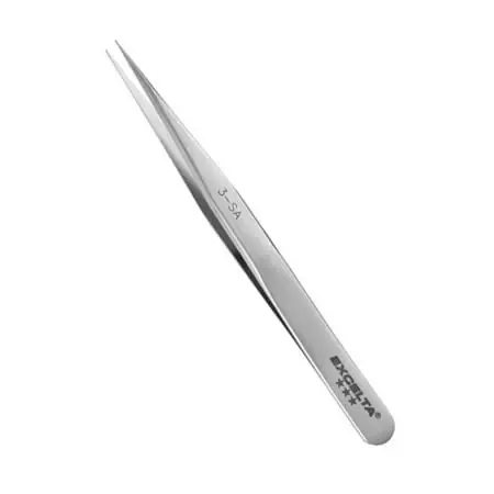 EXCELTA 3-SA High Precision Electronic Tweezer, 4-3/4 L x 3/8 W x 0.06 T, Neverust Stainless Steel