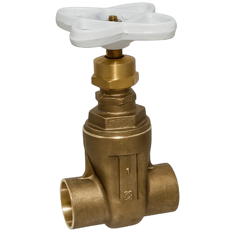 NIBCO NJ0J0X8 Gate Valve 3/4 in Nominal Solder End Style 125 lb Silicon Bronze Body