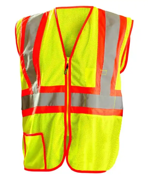 OccuNomix LUX-SSCLC2Z-YXL Class 2 Mesh Vests X-Large Hi-Viz Yellow