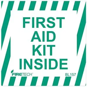 First Aid Signs 157BBR First Aid Kit Inside Vinyl Sign