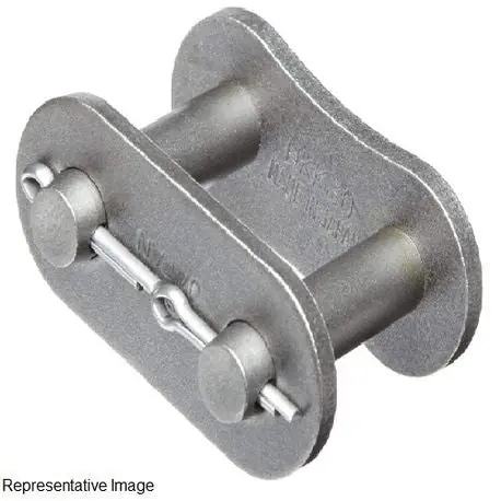 HKK Chain HKKRC100CCL1 Connecting Link ANSI 100 Single Strand Cottered Carbon Steel 1 1/4 in Pitch x 3/4 in Roller Dia x 3/4 in Roller W