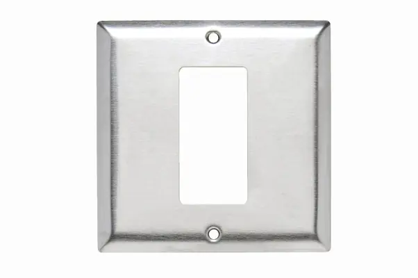 Legrand SS746 Pass & Seymour Standard Wallplate 2 Gangs Stainless Steel