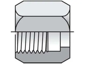 Parker 6BTX-B Triple-Lok 37° Nut, Sleeve, Locknut BTX