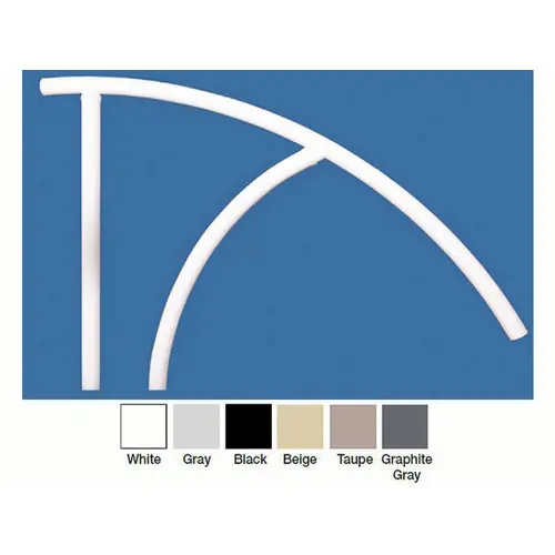 Saftron TRTD-144-BK Triton Series Return to Deck Mounted Handrail