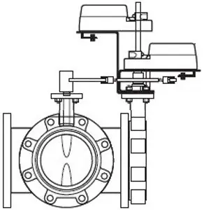 Schneider Electric VFU-630C-E25D-L-15 valve-actuator assembly