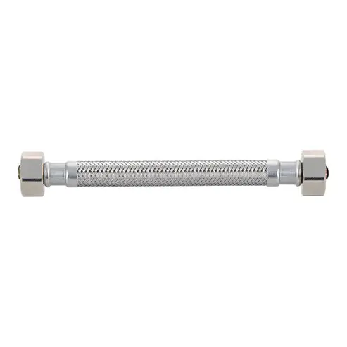 Easyflex EF-FC-12F12F-30 SS Braided Faucet Connector, 1/2 Inch FIP x 1/2 Inch FIP, 30 Inch