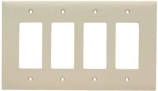 Legrand TPJ264-I Pass & Seymour Jumbo Wall Plate 4 Gang Ivory