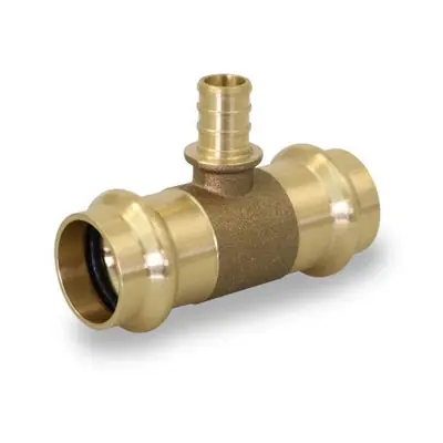 Everflow WPXPRT1001 1 PRESS x 1/2 PEX F1960 Tee Lead Free Brass