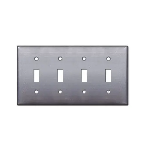 Mulberry 80074 Princess Wallplate 4 Gangs 5 in H x 8.187 in W
