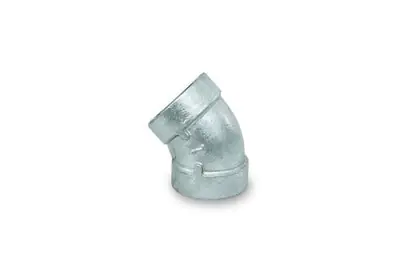Everflow GXFL0014 1/4 Galvanized XH Elbow 45 300#
