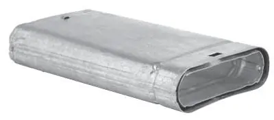 Metal-Fab 4MO5 Type B Double Wall Oval Gas Vent Pipe, 5 ft L x 2-1/2 in THK