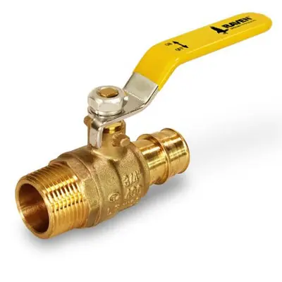 Everflow FMBL-012-NL 1/2 F1960 PEX X 1 MIP Brass Ball Valve Lead Free