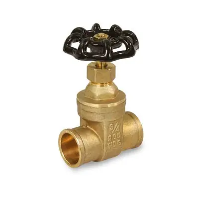 Everflow 205C004-NL 4 SWT Brass Gate Valve Lead Fee