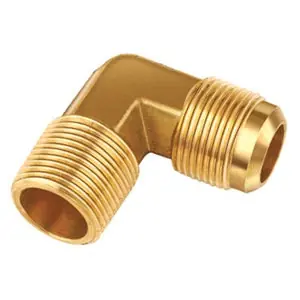 JB Industries E1-10E Brass 90 Degree Elbow, 5/8 Flare x 3/4 MPT