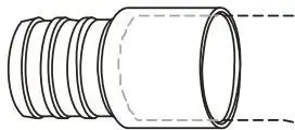 BMI 39905 3/4 x 3/4, PEX x Soldered, 100 PSI, Lead-Free, DZR Brass, Straight, Adapter