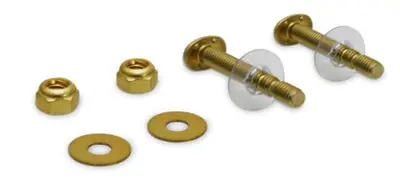 Everflow JBEZ-516214 Raven JBEZ-516214 2 5/16 x 2-1/4 Solid Brass bolts double break plastic grip washers & 2 plastic washers & nuts