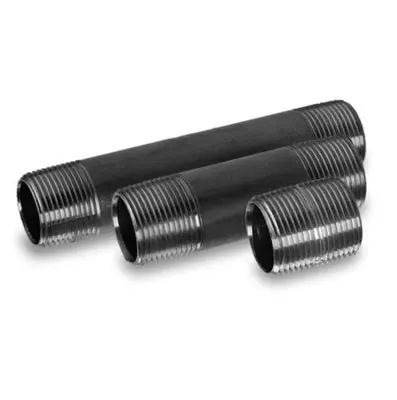 Everflow NPBL2555 2-1/2 x 5-1/2 Black Steel Nipple