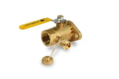 Everflow 510T114 1-1/4 IPS F/P Flange Ball Valve With Purge - Nuts & Bolts