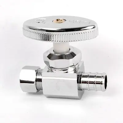 Everflow 72138PR-NL 3/8 FIP X 3/8 OD COMP Multi Turn Straight Stop Boxed Lead Free