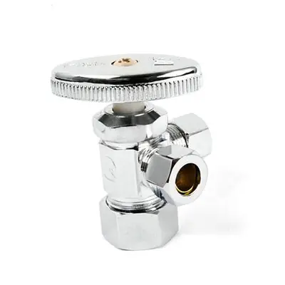 Everflow 76358PR-NL 5/8 COMP X 3/8 COMP X 3/8 COMP Multi Turn Dual Outlet Stop Valve Boxed lead Free