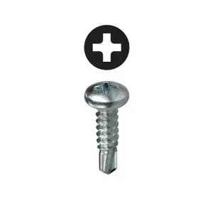 L.H. Dottie TEKPH82 Pan Head Self Drilling Screw #8 x 2 Inch Zinc Plated