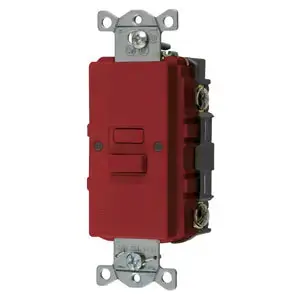 Hubbell Wiring Device-Kellems GFBFST20R GFCI Self Test Red 20 Amp Standard Sized Product