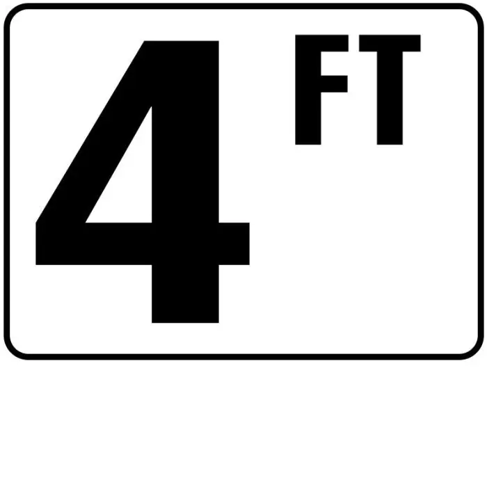 INLAYS P410040 Inlays 4 x 6 Plastic Stick-On Depth Marker